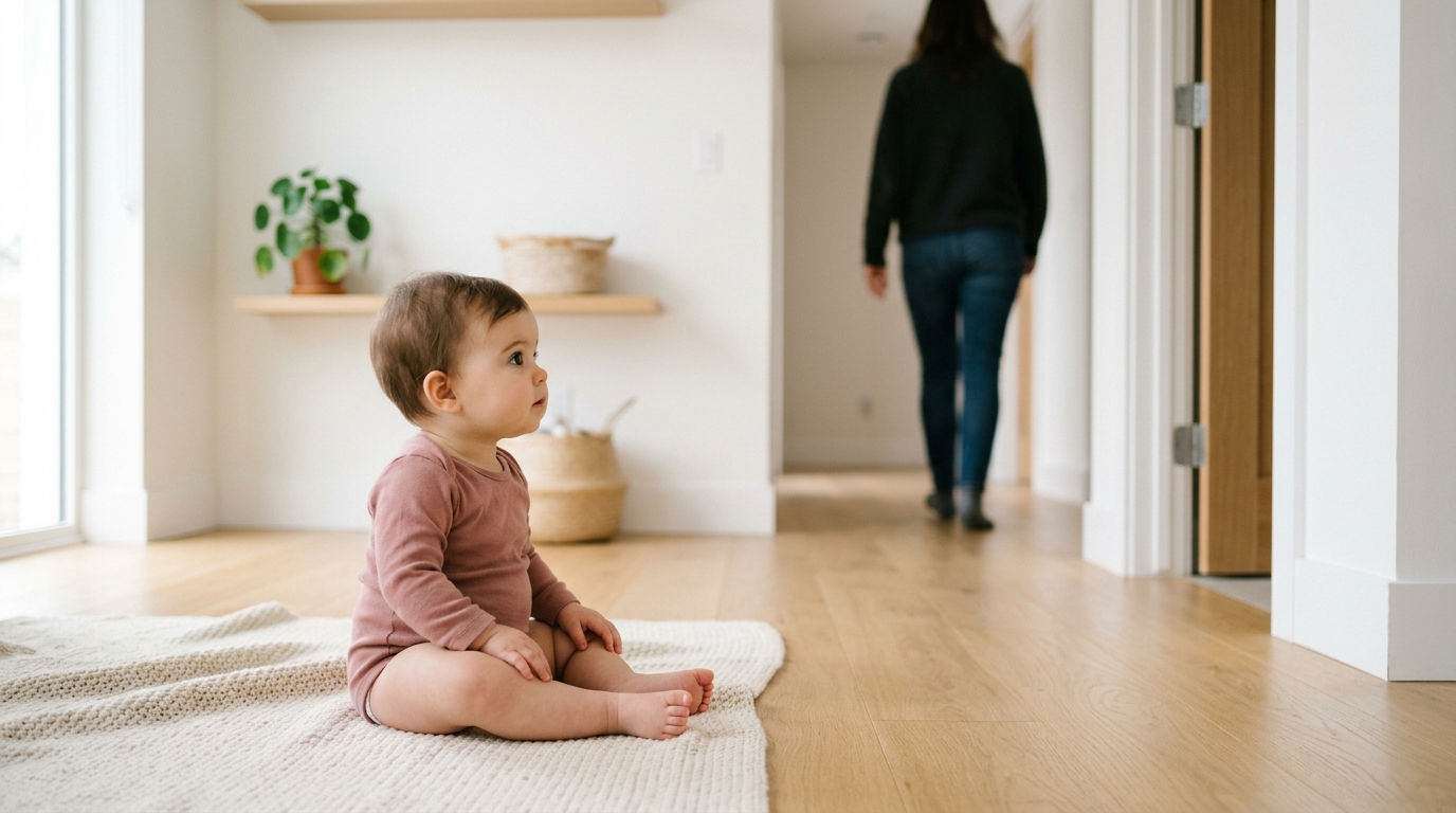 Je filais sans bruit pour éviter les pleurs de mon fils de 8 mois : au bout de trois semaines, j’ai compris ce que ça installait chez lui